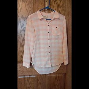 Pink button down shirt